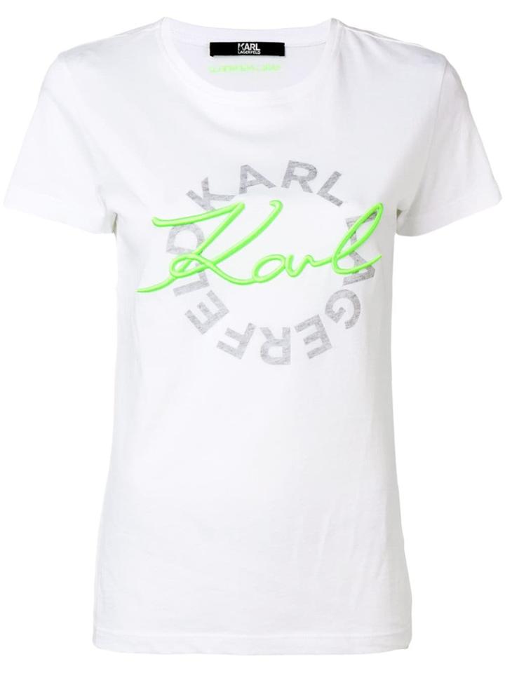 Karl Lagerfeld Neon Logo T-shirt - White