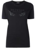 Dsquared2 24-7 Star Logo T-shirt, Women's, Size: Xs, Black, Cotton