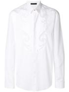 Versace Baroque Embroidered Shirt - White