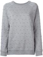 Giamba Embellished Sweatshirt, Women's, Size: 42, Grey, Cotton