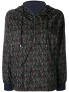 Roseanna Floral Print Zip Hooded Jacket - Black