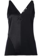 Derek Lam 10 Crosby Bicolored V-neck Cami - Black