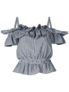 Kendall+kylie Ruffle Dixie Top - Black