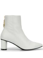 Reike Nen Zipped Ankle Boots - White