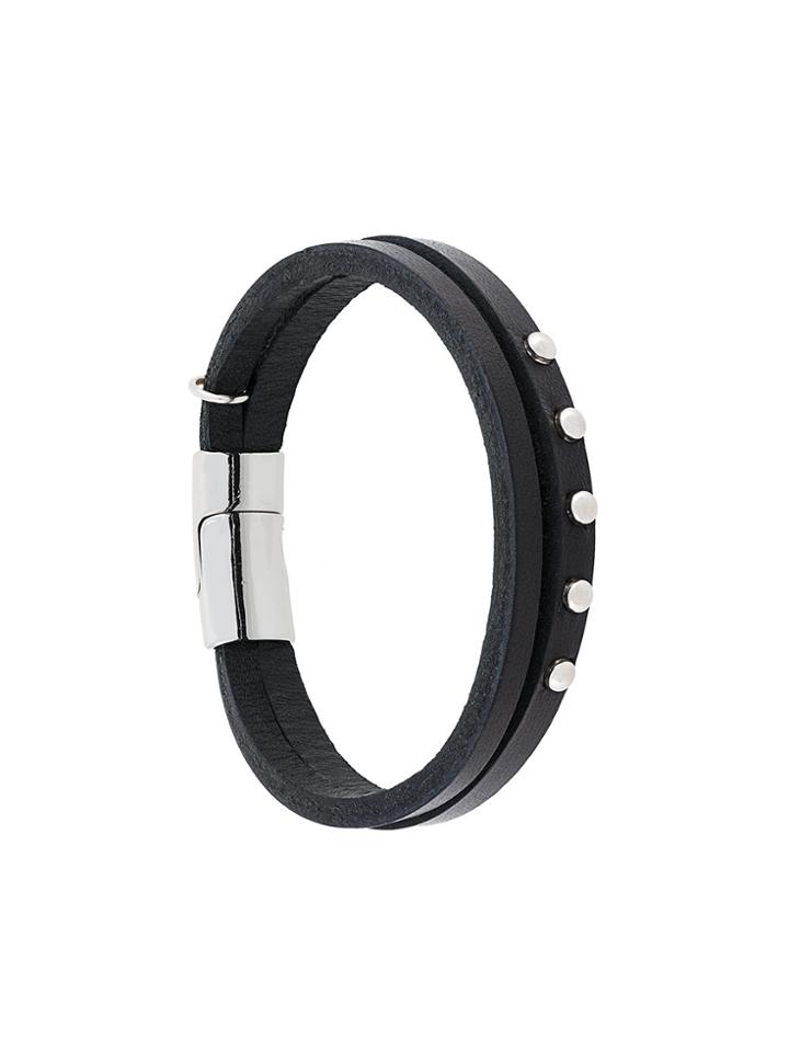 Eleventy Studded Bracelet - Black