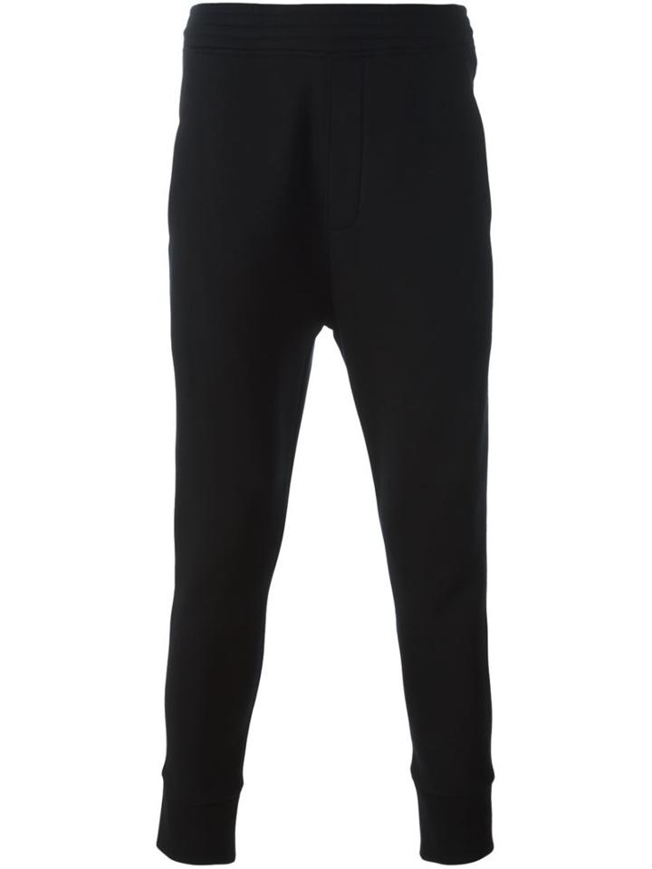 Neil Barrett Tapered Track Pants, Men's, Size: S, Black, Viscose/spandex/elastane/lyocell/cotton