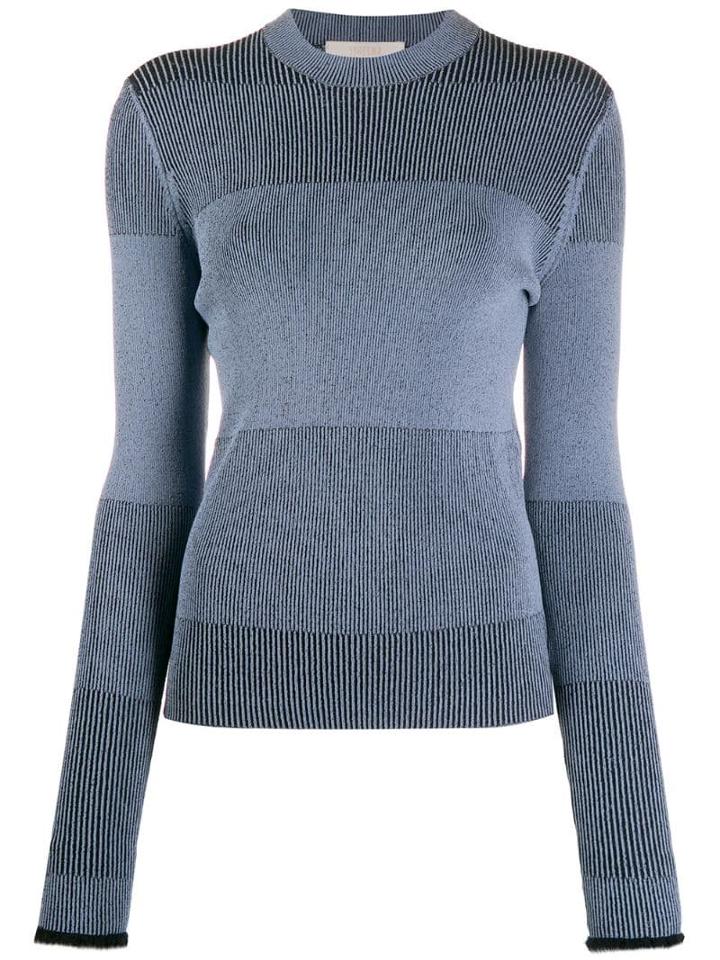 Ssheena Striped Knit Sweater - Blue