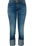 Current/elliott Cuffed Skinny Jeans, Women's, Size: 30, Blue, Cotton/polyester/spandex/elastane