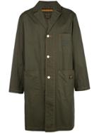 Neighborhood Logo Single-breasted Coat - Green