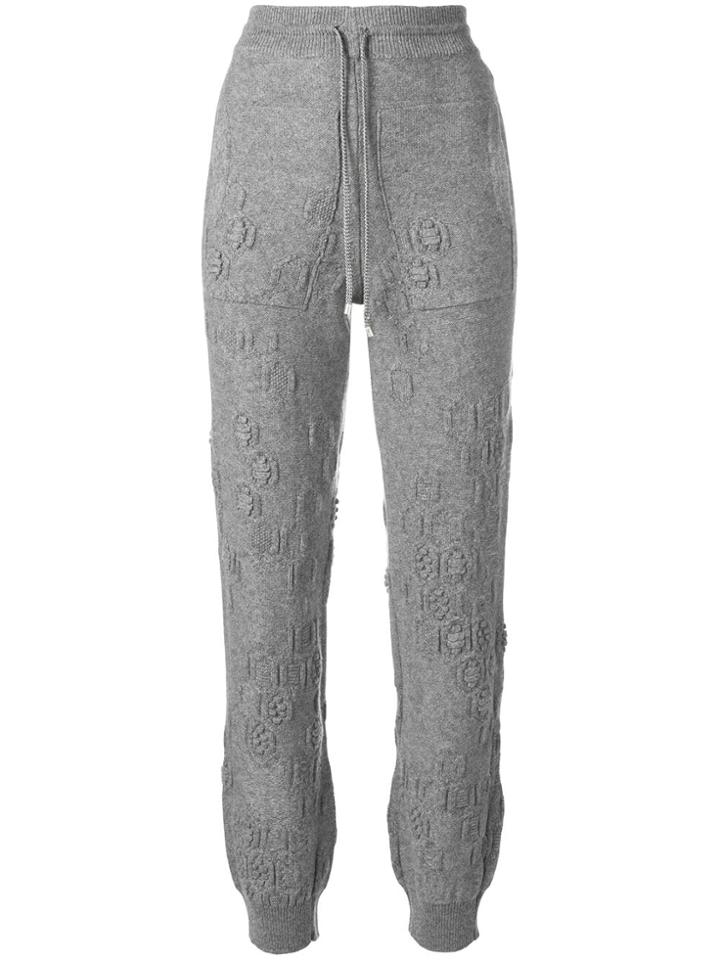 Barrie Cashmere Beehive Joggers - Grey