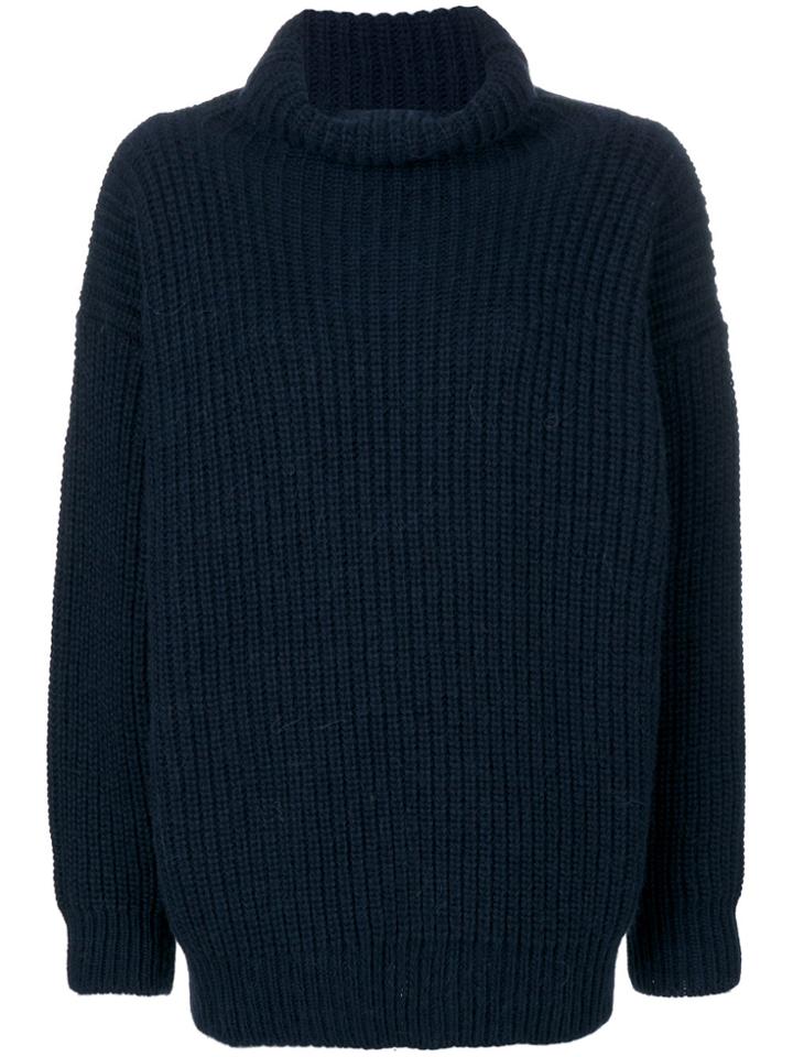 Barena Ribbed Knit Sweater - Blue