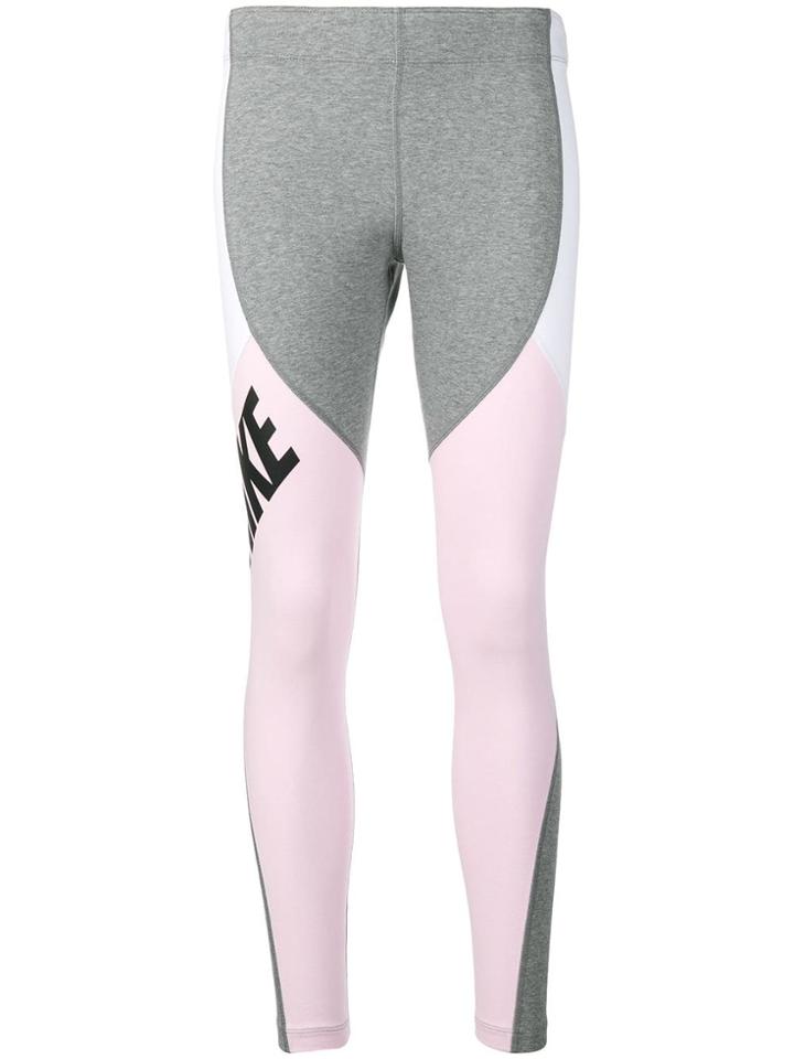 Nike Grey And Pink Performance Leggings