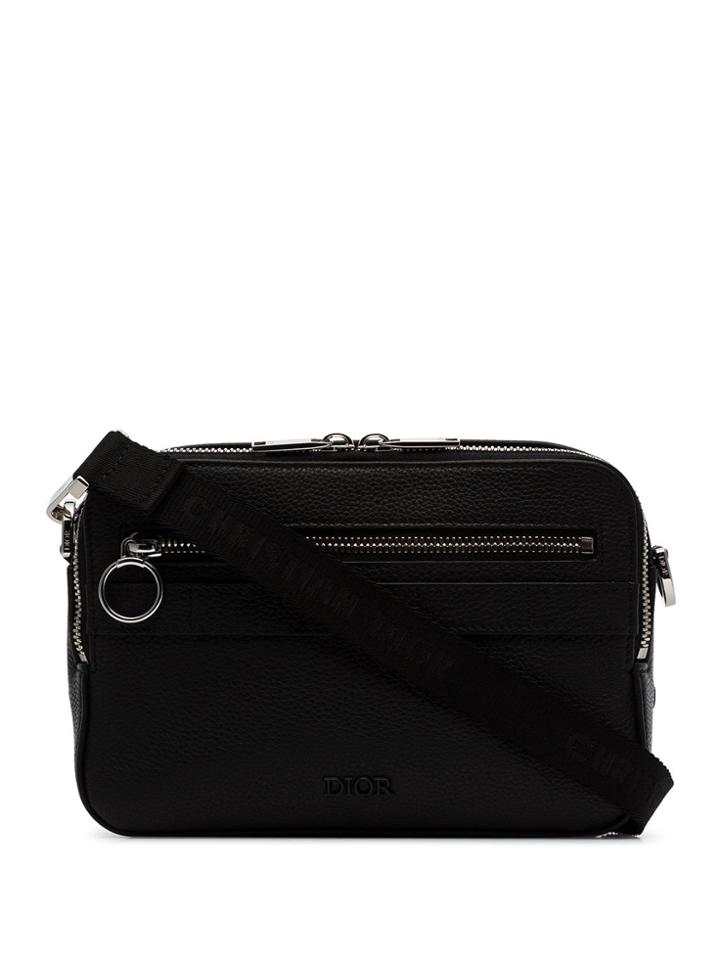 Dior Homme Black Oblique Large Crossbody Saddle Bag