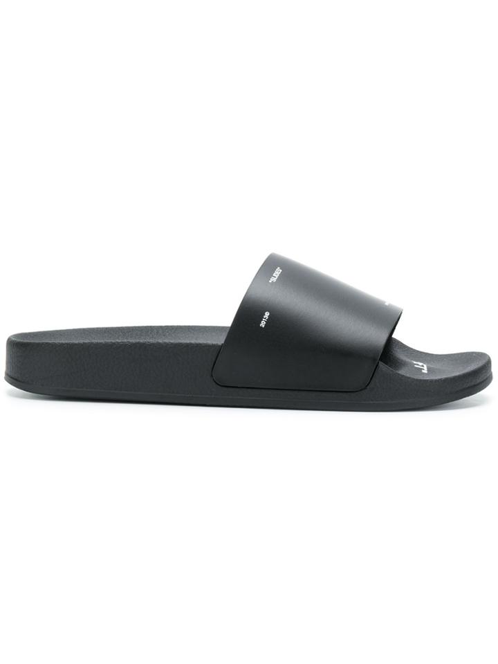 Off-white Typographic Detail Sandals - Black
