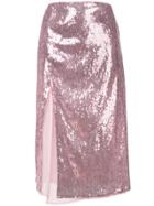 Christian Pellizzari Sequin Embellished Skirt - Pink & Purple