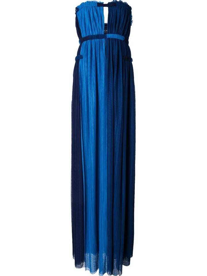 Jay Ahr Strapless Central Slit Dress