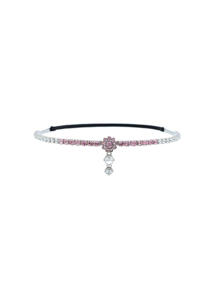 Miu Miu Crystal-embellished Headband - Pink