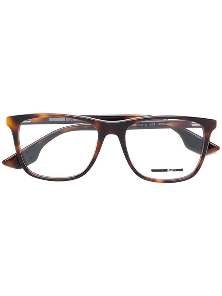 Mcq By Alexander Mcqueen Eyewear Oversized Tortoise Shell Glasses -
