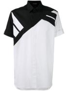 Striped Short Sleeve Shirt - Men - Cotton - 39, White, Cotton, Neil Barrett