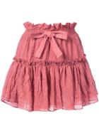 Misa Los Angeles Short Ruffle Skirt - Pink & Purple
