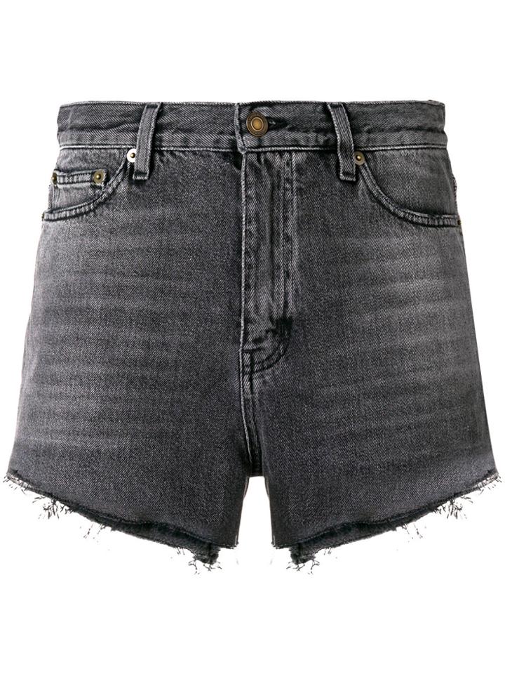 Saint Laurent Classic Denim Shorts - Grey