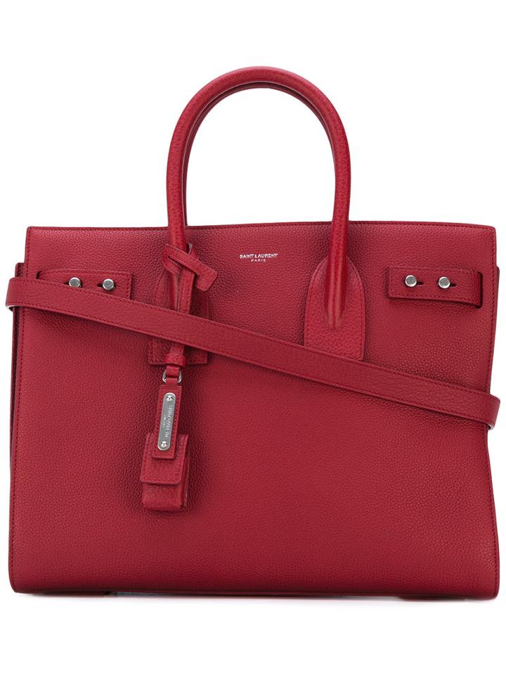 Saint Laurent - 'sac De Jour' Tote Bag - Women - Calf Leather - One Size, Red, Calf Leather