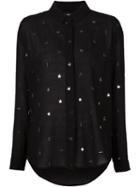 Anthony Vaccarello Metal Star Applique Shirt