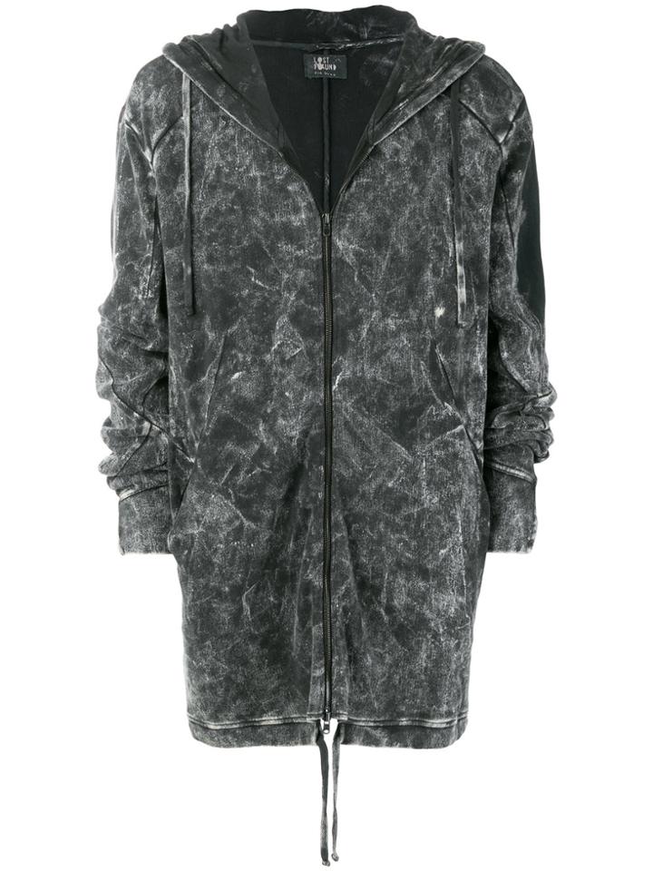 Lost & Found Ria Dunn Printed Zip Hoodie - Black