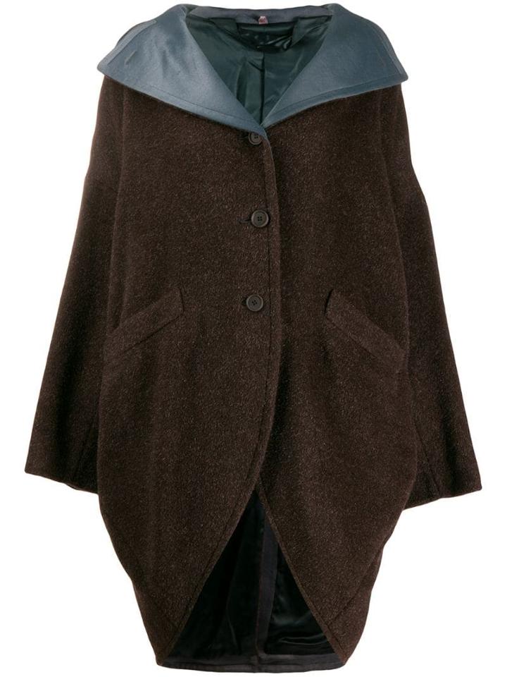 Romeo Gigli Pre-owned 19990's Loose Buttoned Coat - Brown