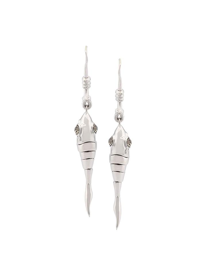 Vivienne Westwood 'medea' Earrings, Women's, Grey