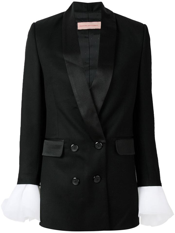 Cristina Savulescu Double Breasted Blazer - Black