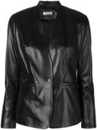 Desa 1972 Single Breasted Leather Jacket - Black