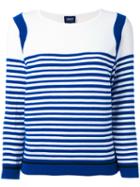 Armani Jeans - Striped Top - Women - Cotton/polyamide/spandex/elastane - 42, Women's, Blue, Cotton/polyamide/spandex/elastane