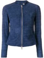 Desa Collection Classic Suede Jacket - Blue
