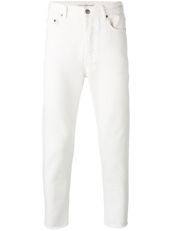 Golden Goose Deluxe Brand Raw Edge Hem Jeans - White