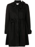 Red Valentino Bow Details Coat - Black