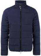 Paolo Pecora Banded Collar Padded Jacket, Men's, Size: 52, Blue, Polyamide/spandex/elastane/polyester