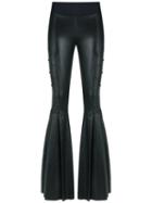 Andrea Bogosian - Leather Flared Trousers - Women - Leather - G, Black, Leather