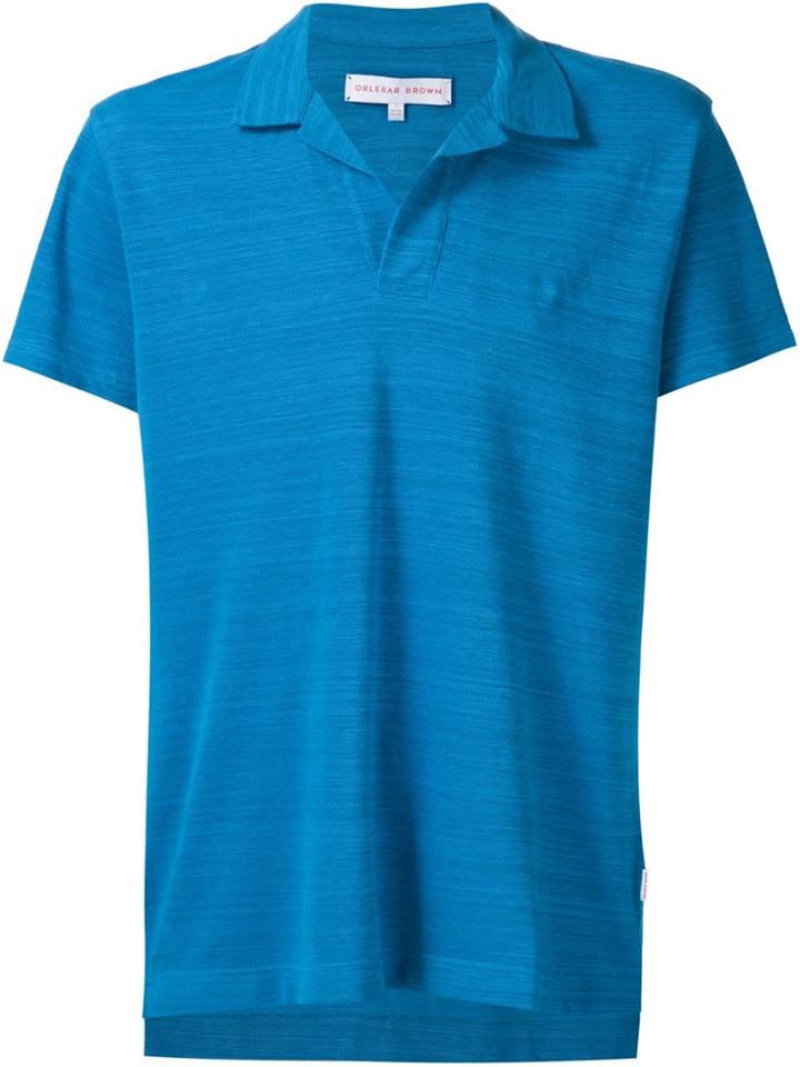 Orlebar Brown 'felix' Polo Shirt, Men's, Size: Small, Blue, Cotton