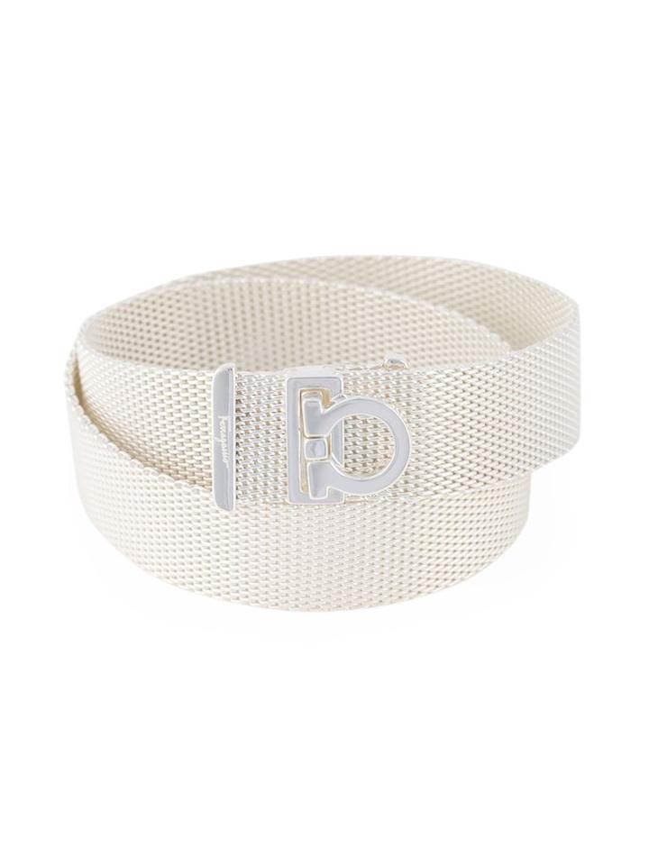 Salvatore Ferragamo Gancio Wrap Around Bracelet, Women's, Size: M, Metallic, Silver
