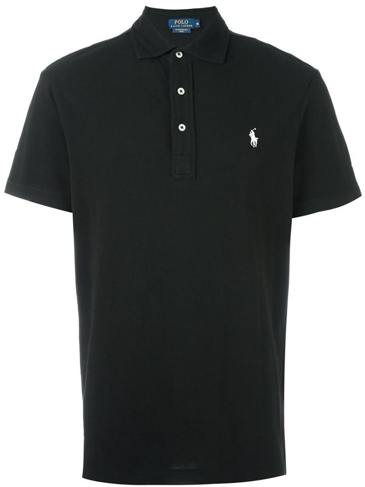 Polo Ralph Lauren Embroidered Logo Polo Shirt, Men's, Size: Large, Black, Cotton