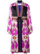 Etro Abstract Print Kimono Coat, Women's, Size: 42, Pink/purple, Viscose/silk/glass