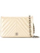 Chanel Vintage V Quilted Woc - Metallic