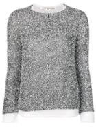 Comme Des Garçons Round Neck Metallic Jumper