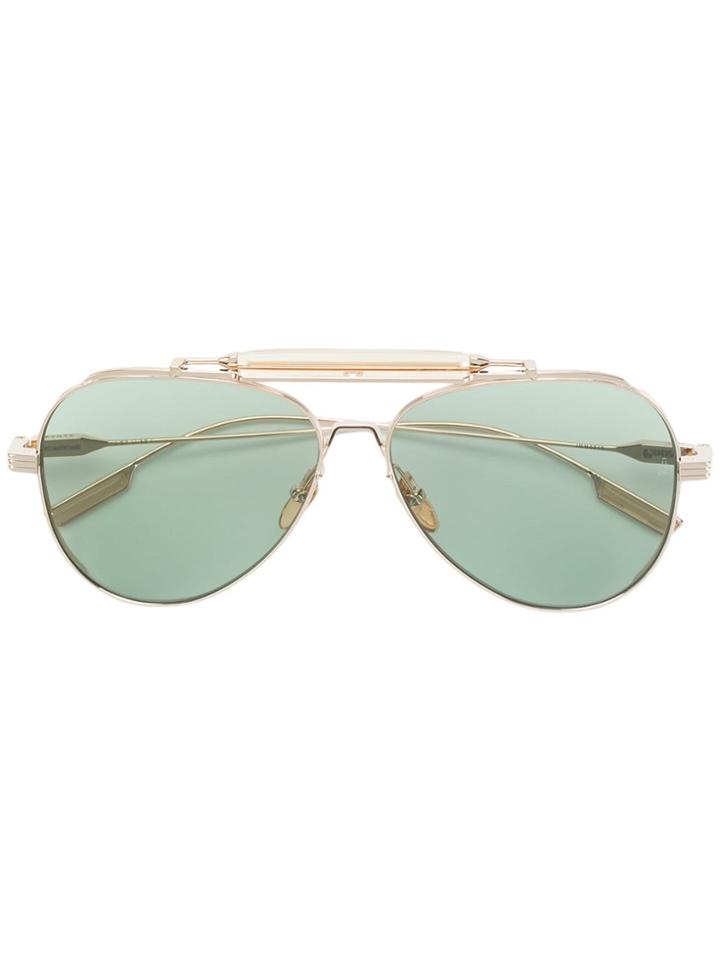 Jacques Marie Mage Aviator Sunglasses - Metallic