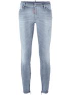 Dsquared2 Twiggy Medium Waist Jeans, Women's, Size: 44, Grey, Cotton/polyester/spandex/elastane/calf Leather