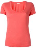 Moncler Scoop Neck T-shirt, Women's, Size: L, Pink/purple, Cotton