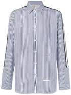 Leqarant Side Band Striped Shirt - Blue