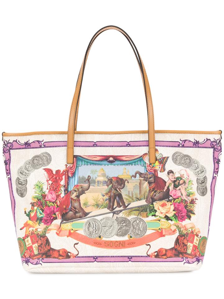 Etro Circo Print Shopper Tote - Nude & Neutrals