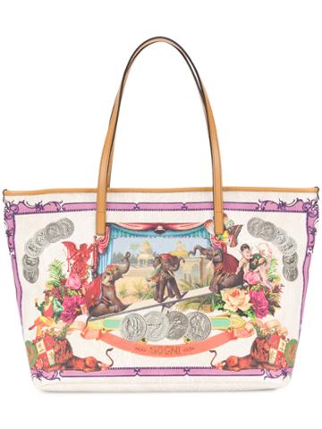 Etro Circo Print Shopper Tote - Nude & Neutrals